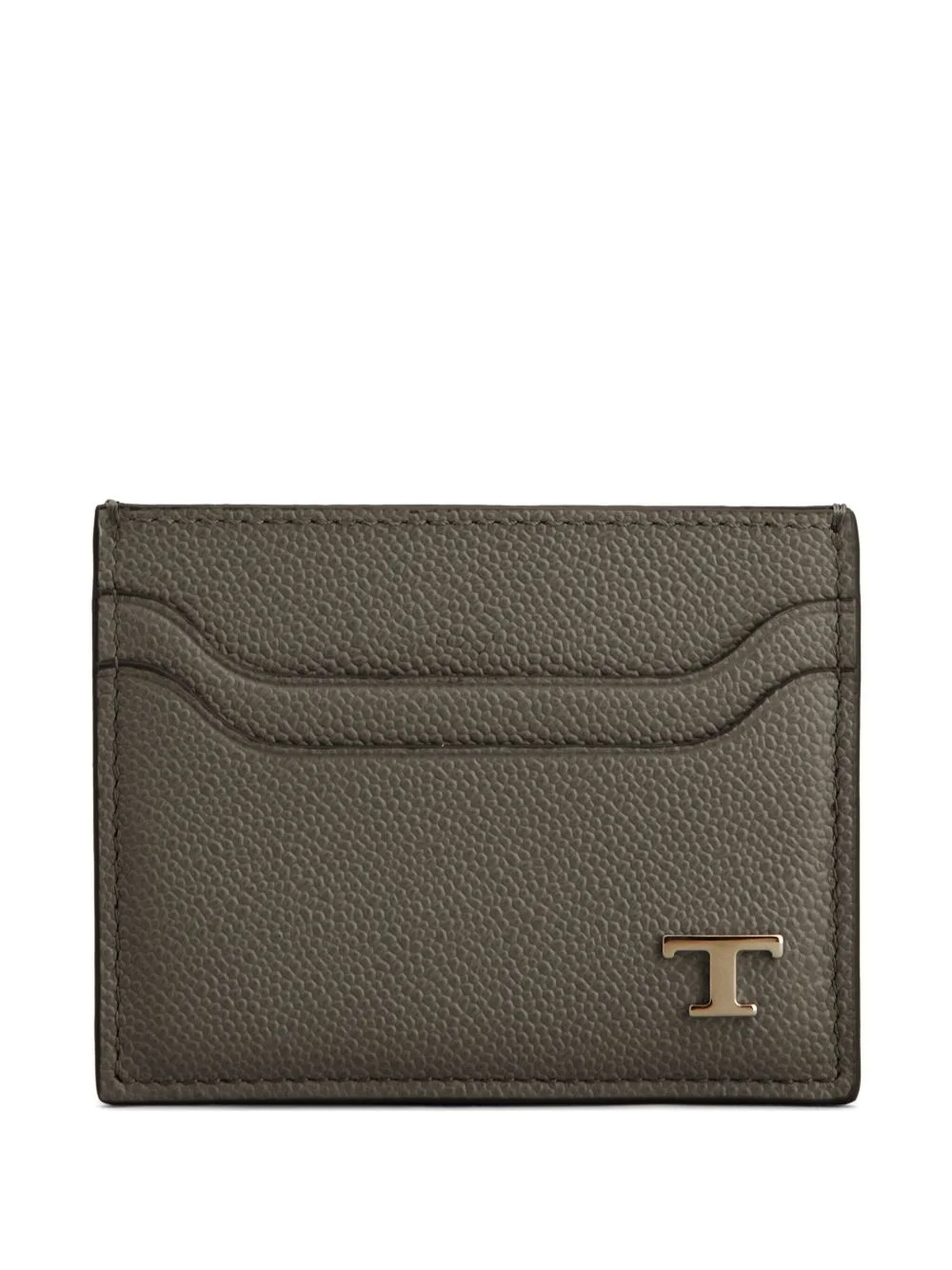T-logo leather card holder - 1