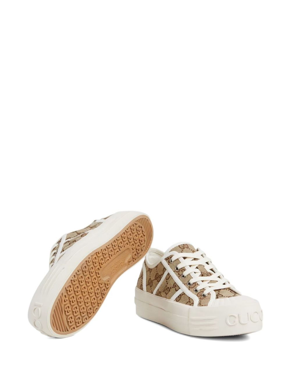 GG monogram lace-up sneakers - 5