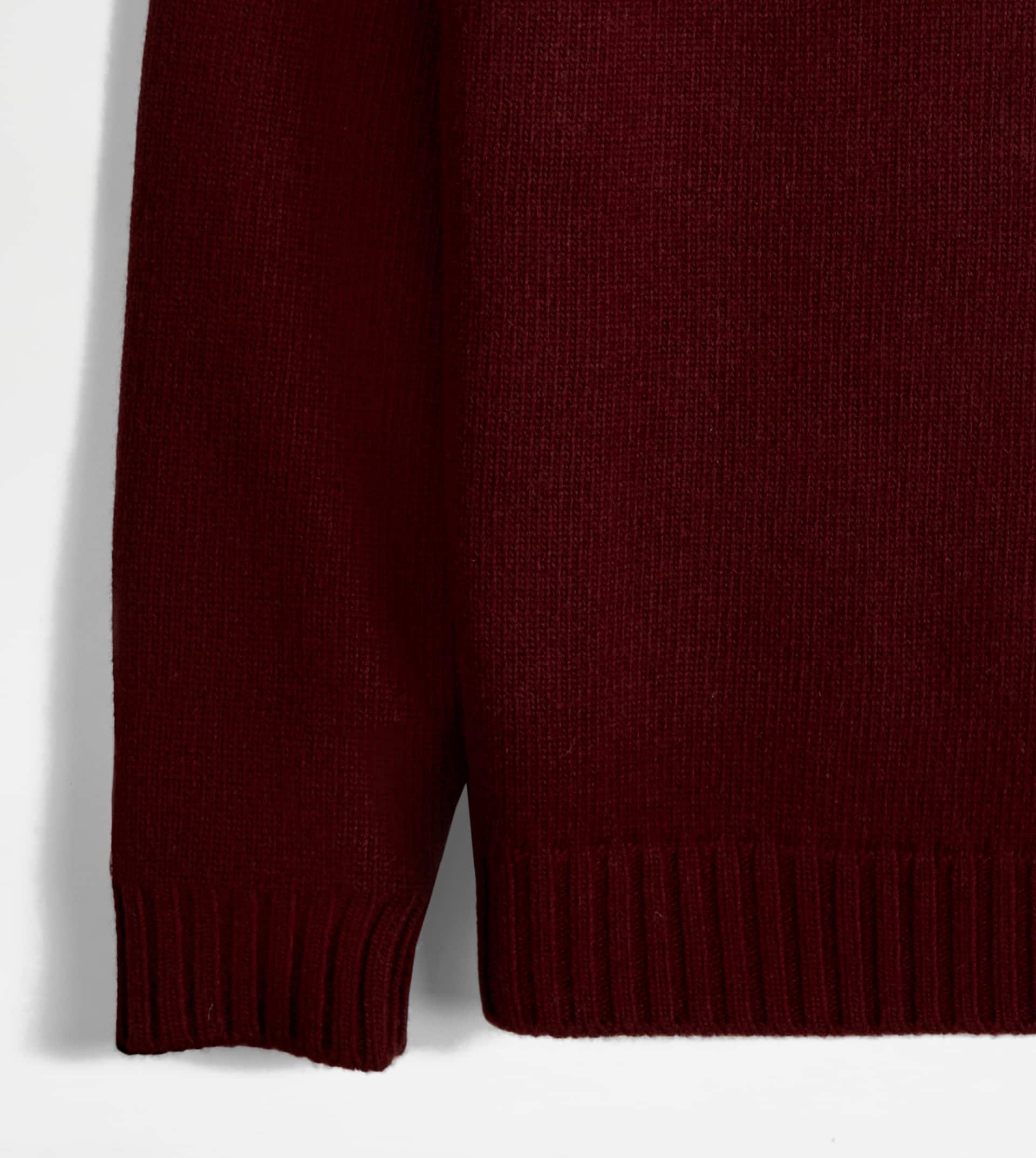 PULLOVER IN WOOL - BURGUNDY - 3
