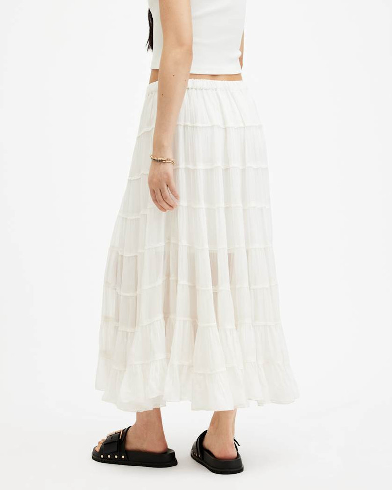 EVA ELASTICATED WAIST TIERED MAXI SKIRT 5