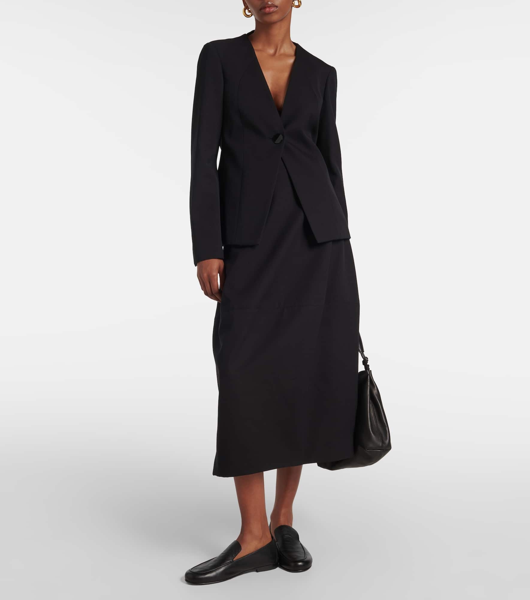 Skye cotton and wool midi skirt - 2