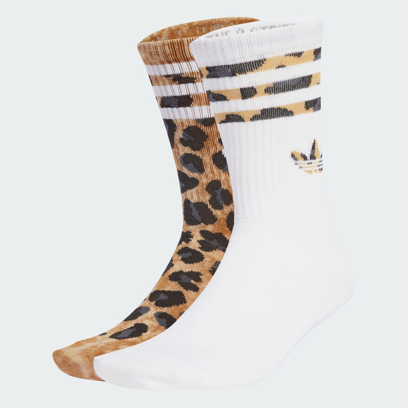 Leopard Crew Socks 2 Pairs 1