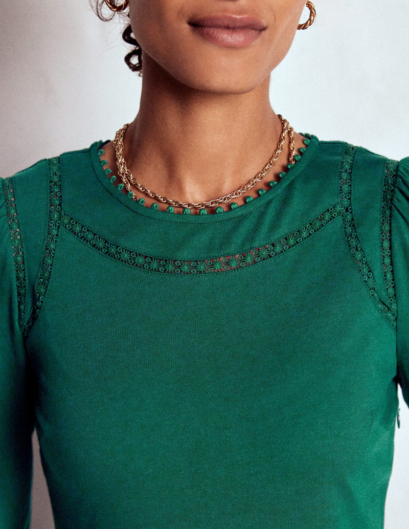 Mila Short Jersey Dress-Emerald Night 3