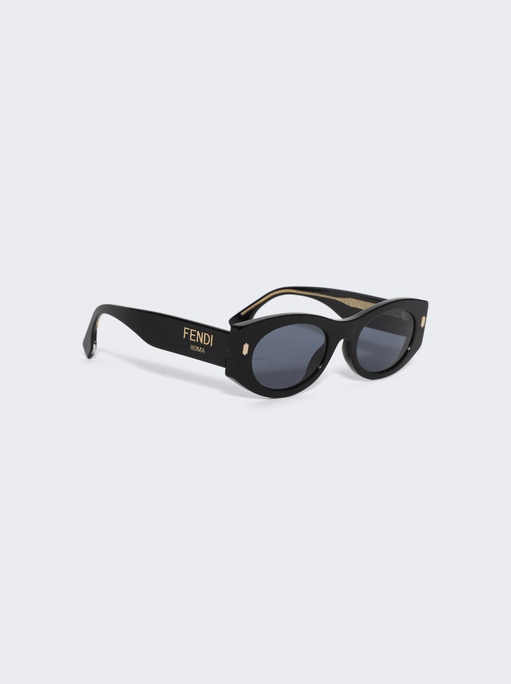 Roma Sunglasses Shiny Black - 2