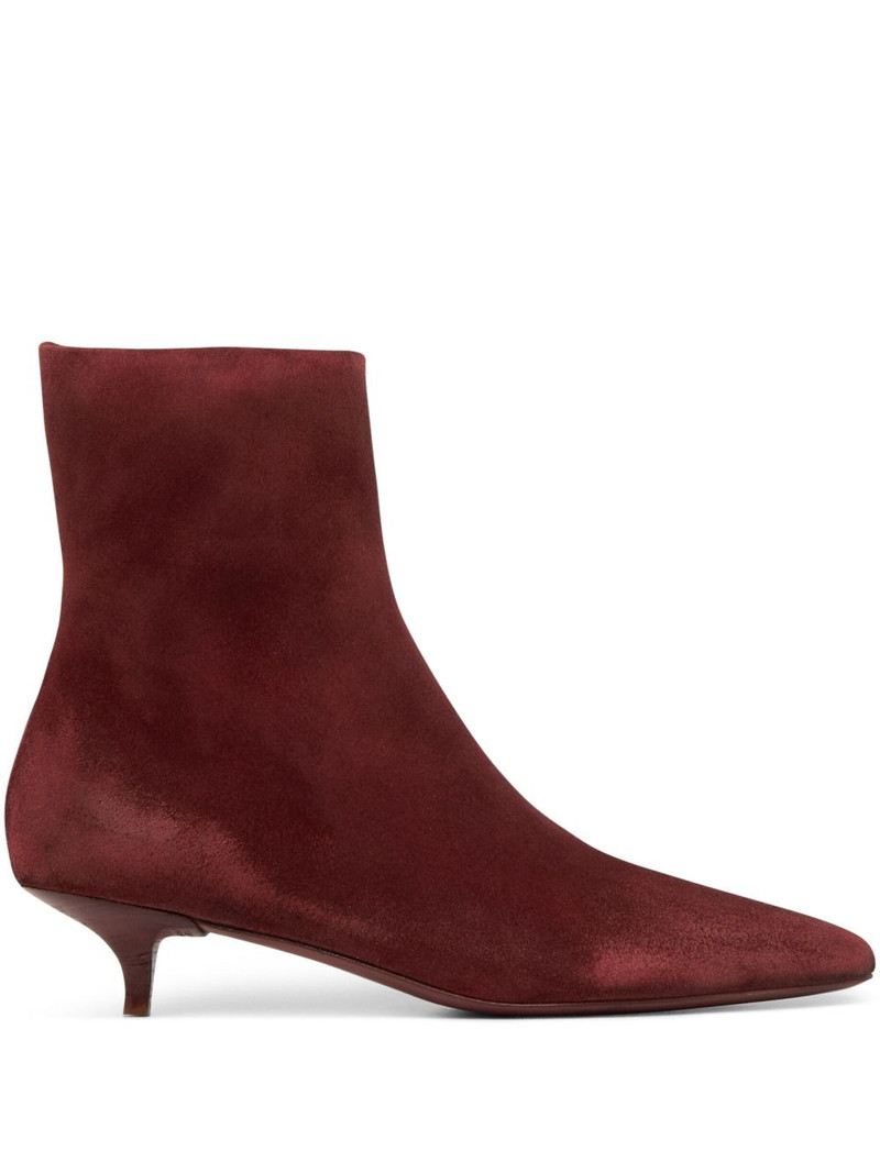 pointed-toe kitten-heel boots 1