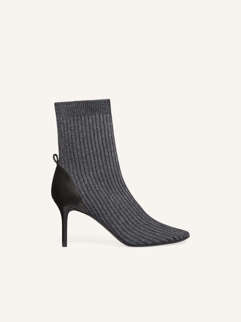 NUDE RIB KNIT ANKLE BOOTS 1