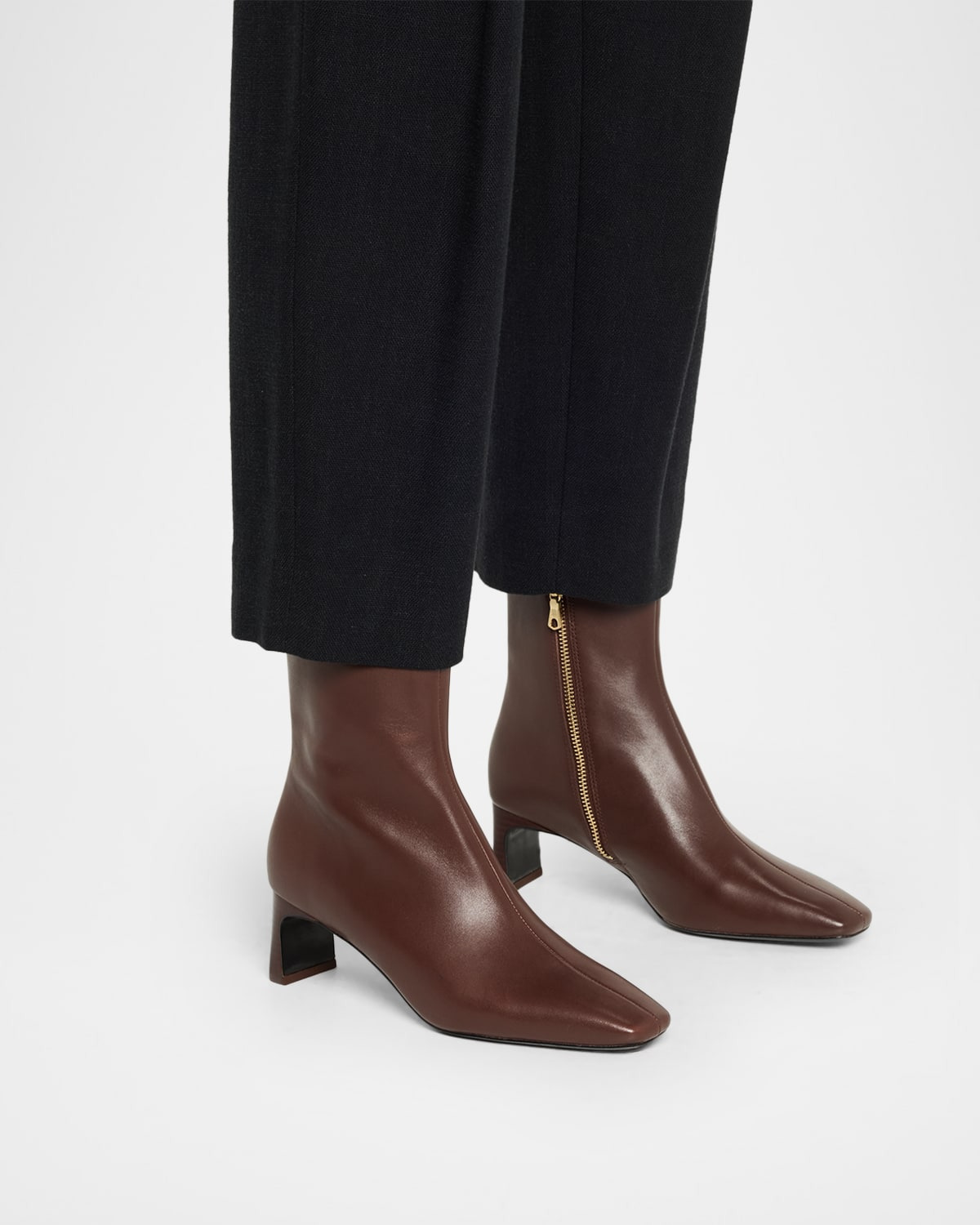 Avery Leather Zip Ankle Boots - 2