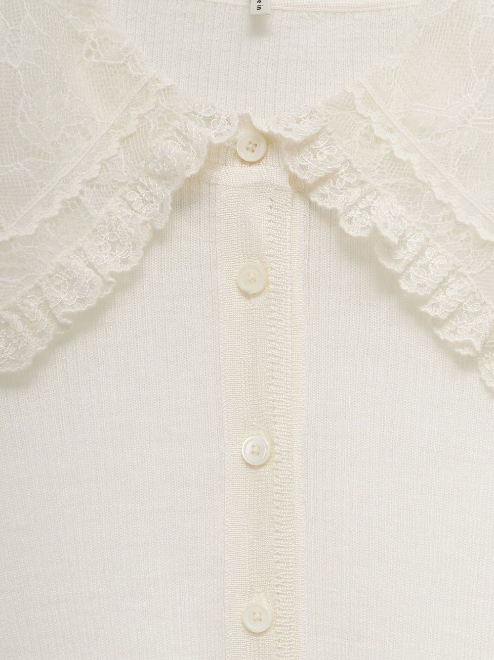 lace-collar long-sleeve shirt - 3