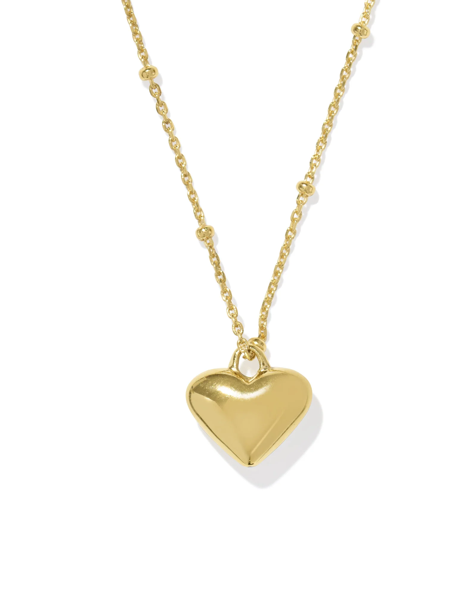 Jasmine Heart Pendant Necklace in 18k Gold Vermeil - 1