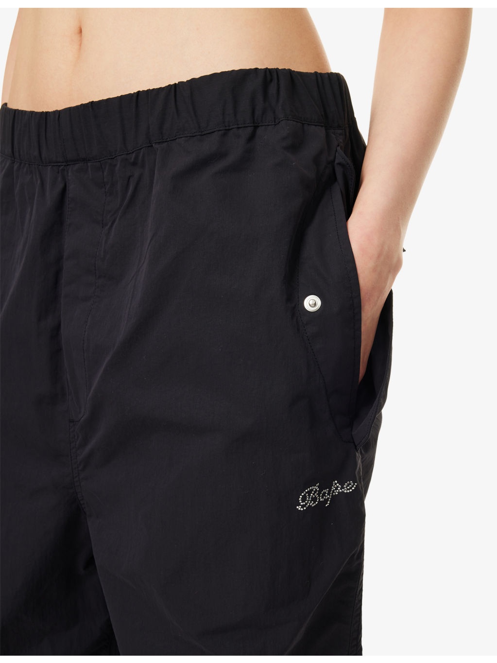 Crystal-Logo Straight-Leg Woven Army Trousers - 5