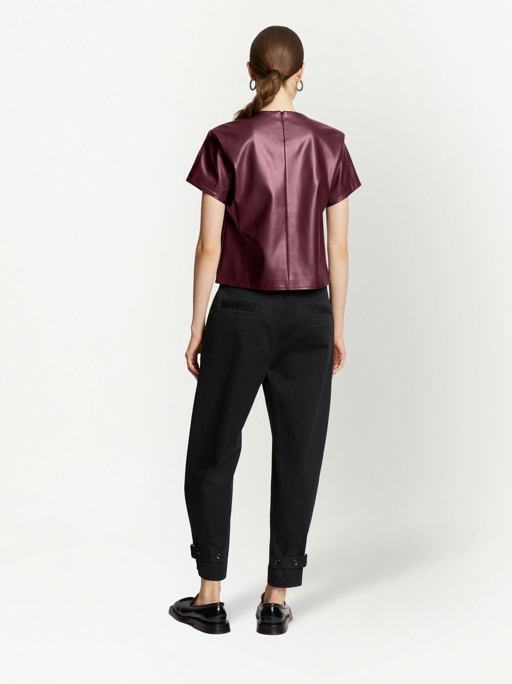 twist-detail short-sleeved top - 4