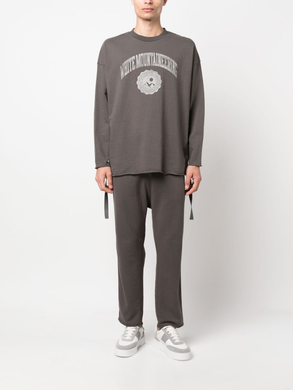 drawstring cotton track pants - 2