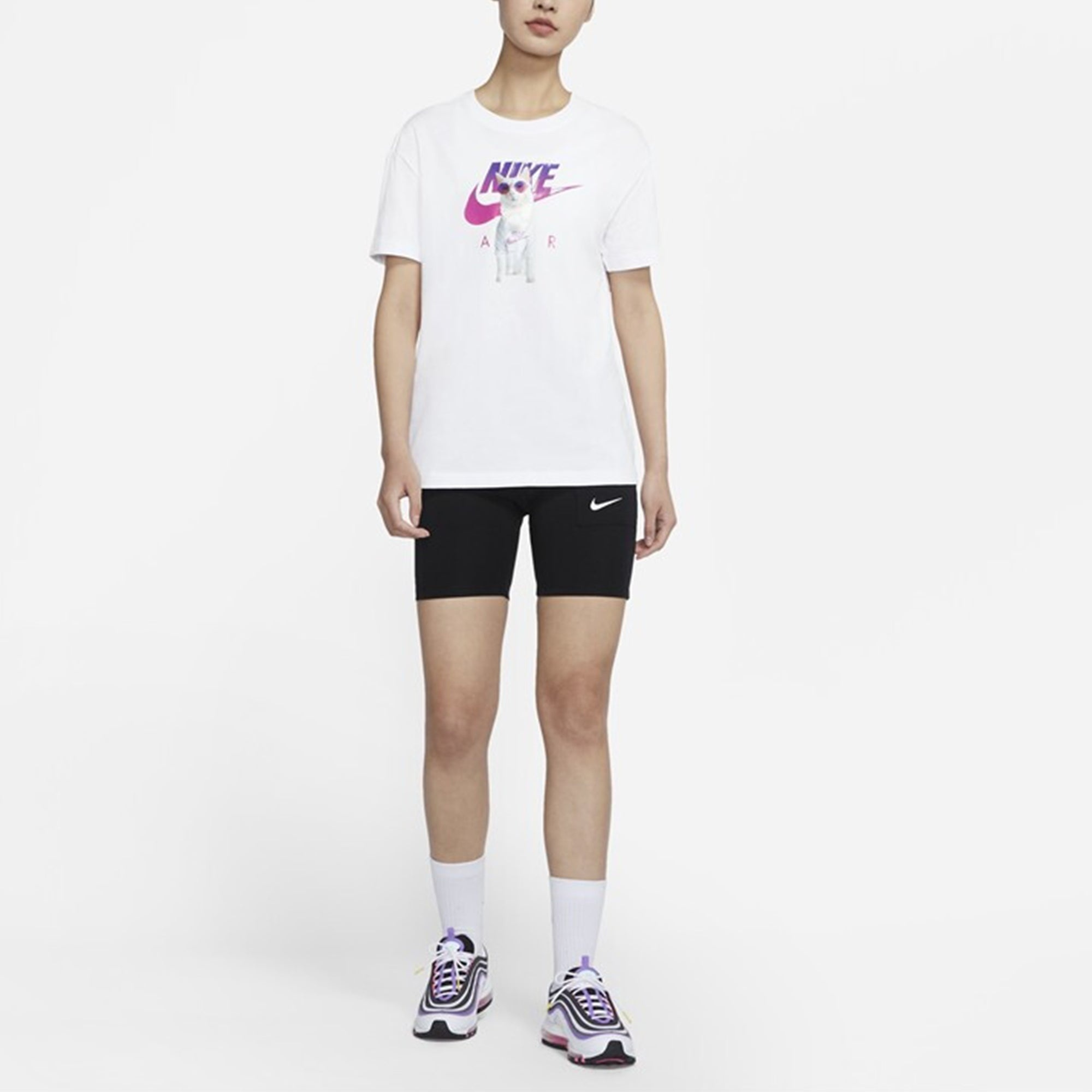 (WMNS) Nike AS W Nike Sportswear Tee BOY INSTACAT White DD1496-100 - 3