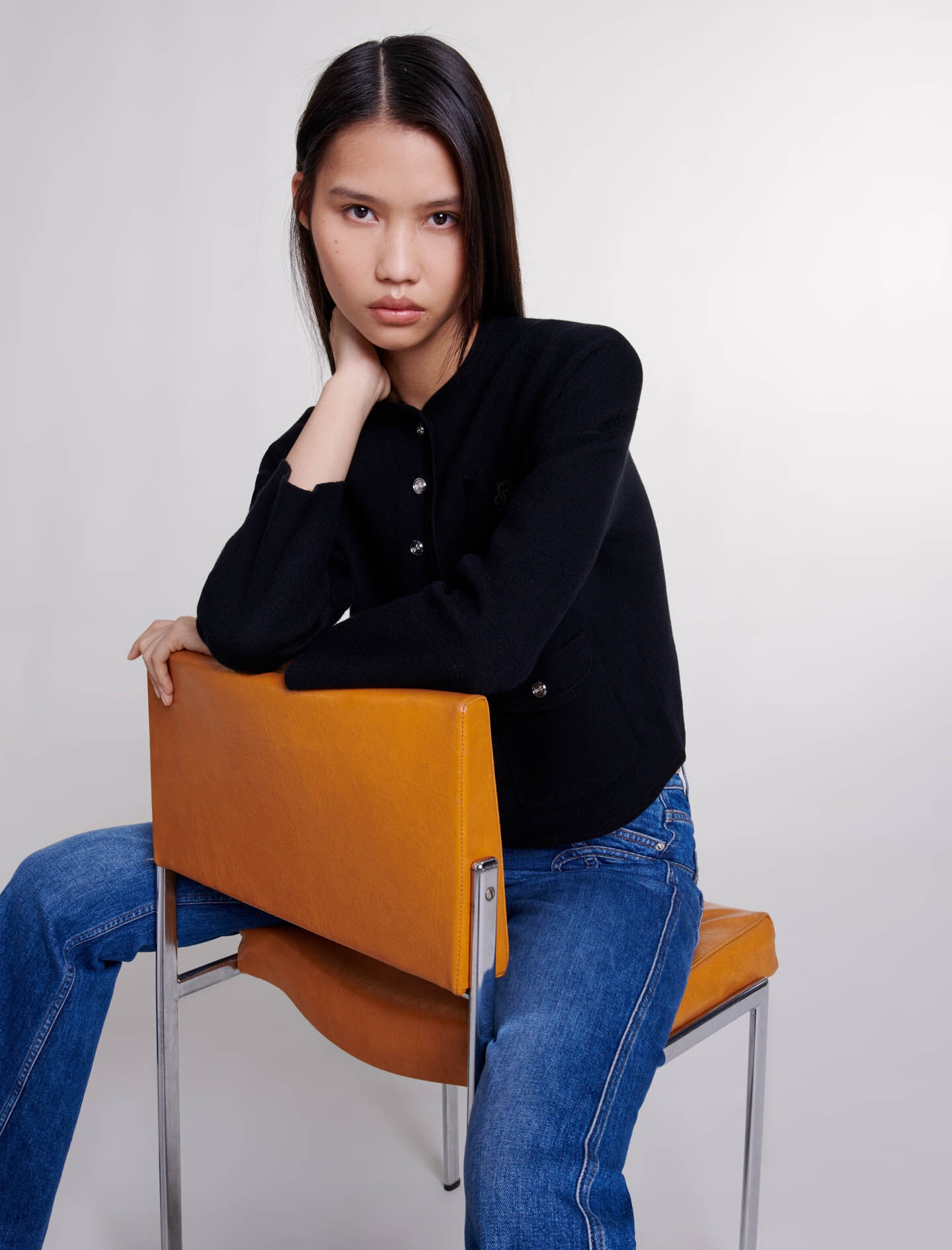 Cropped knit cardigan - 7