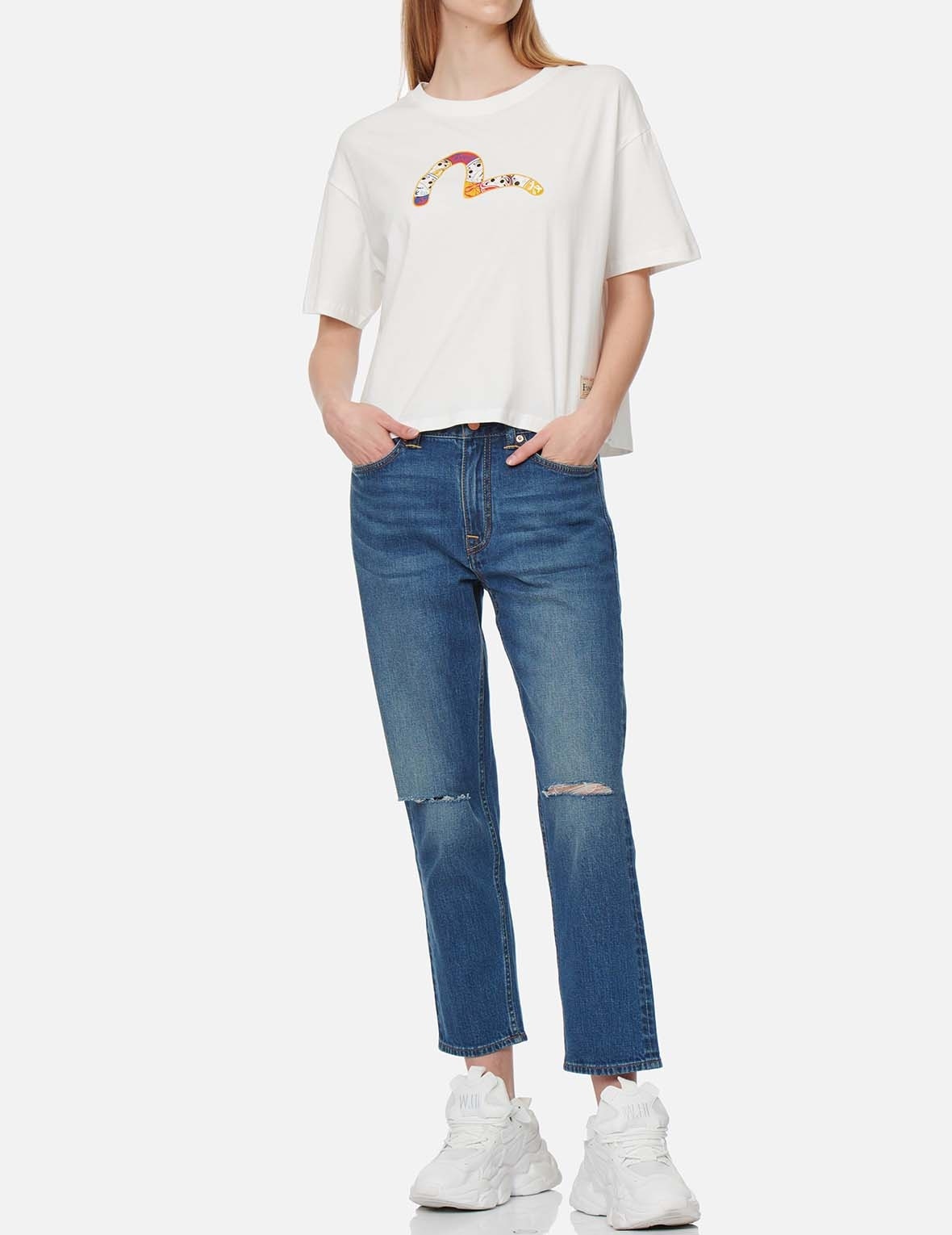 DARUMA-PATTERN SEAGULL PRINT T-SHIRT - 5