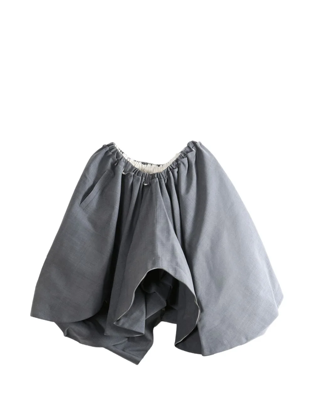 draped asymmetric midi skirt - 1
