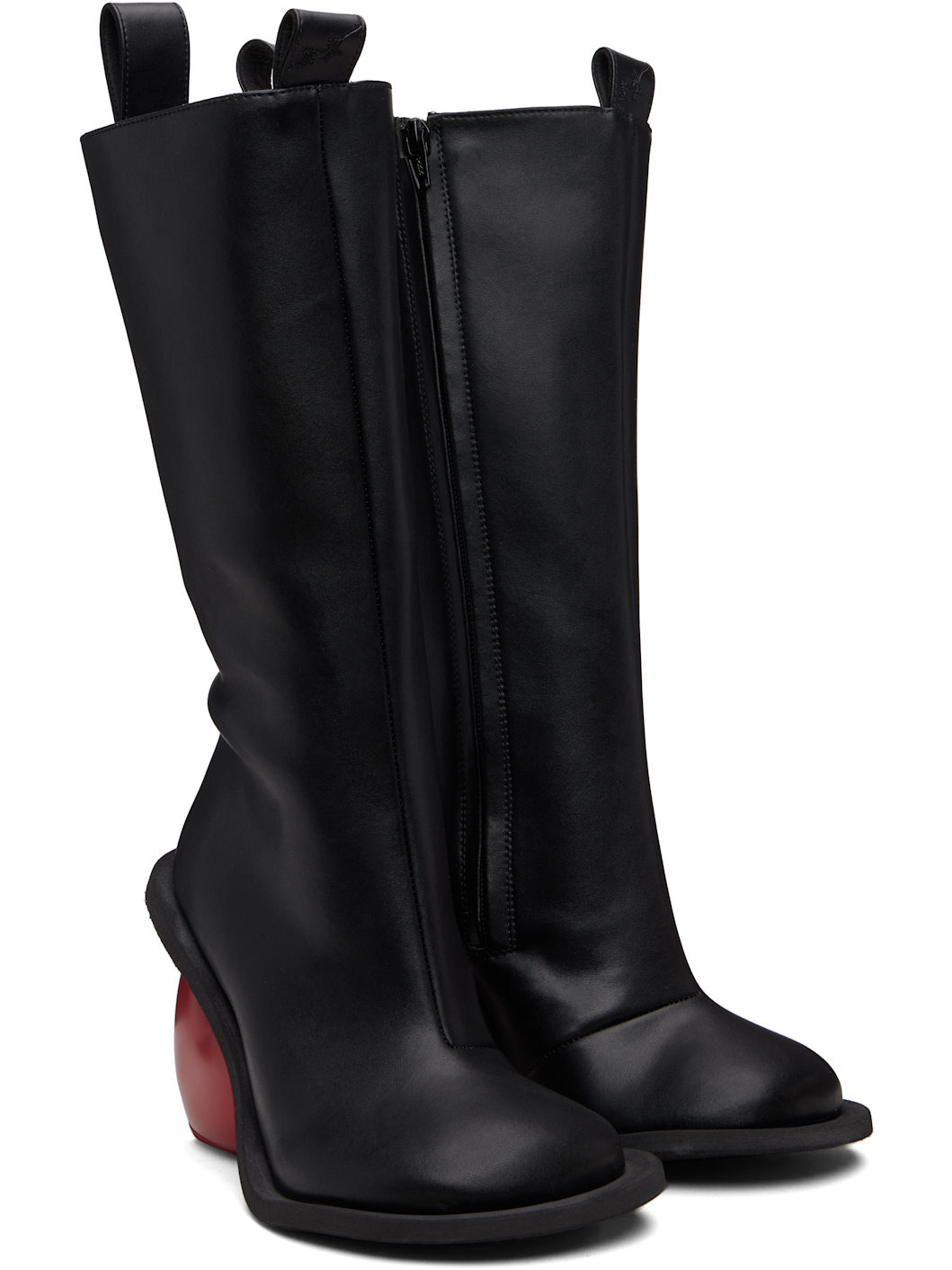 Black & Red Love Tall Boots - 4