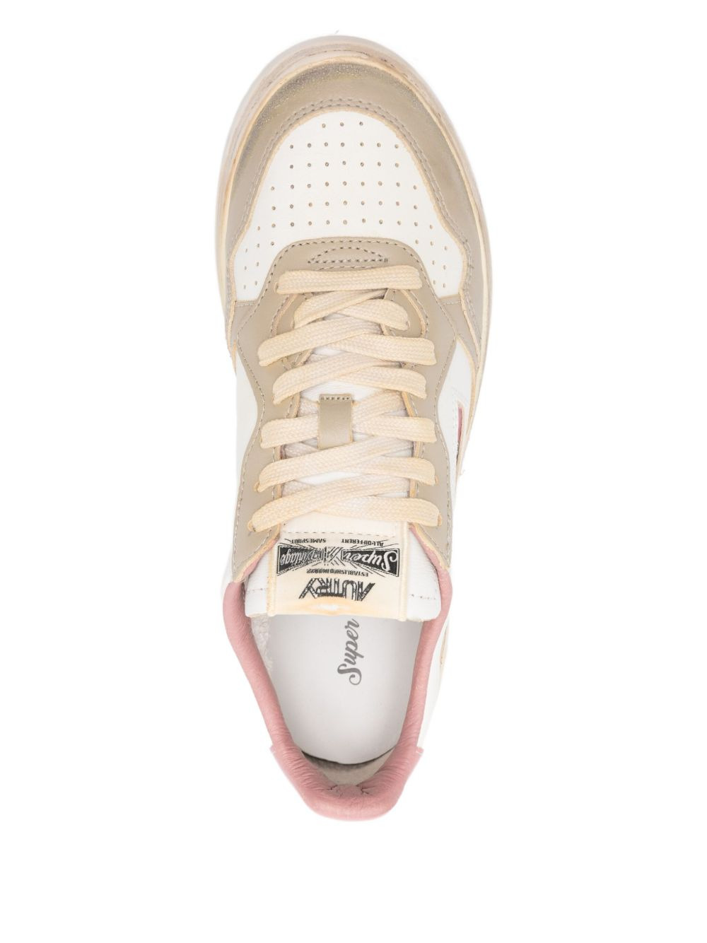 Action leather panelled sneakers - 4