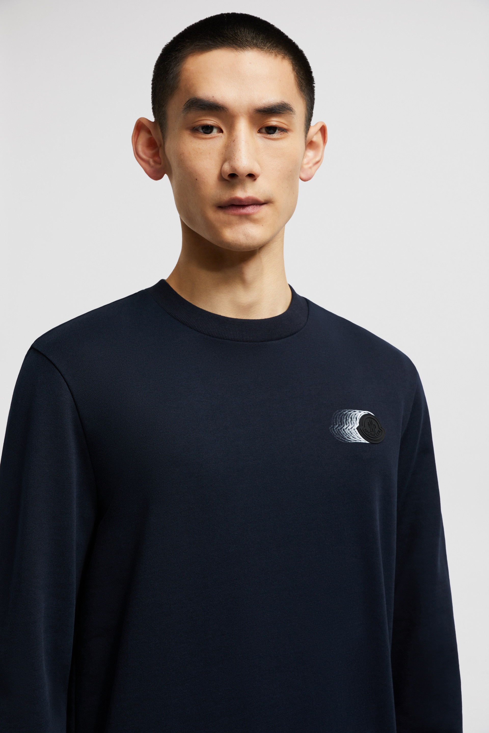 Faded Logo Motif Cotton Sweatshirt - 4