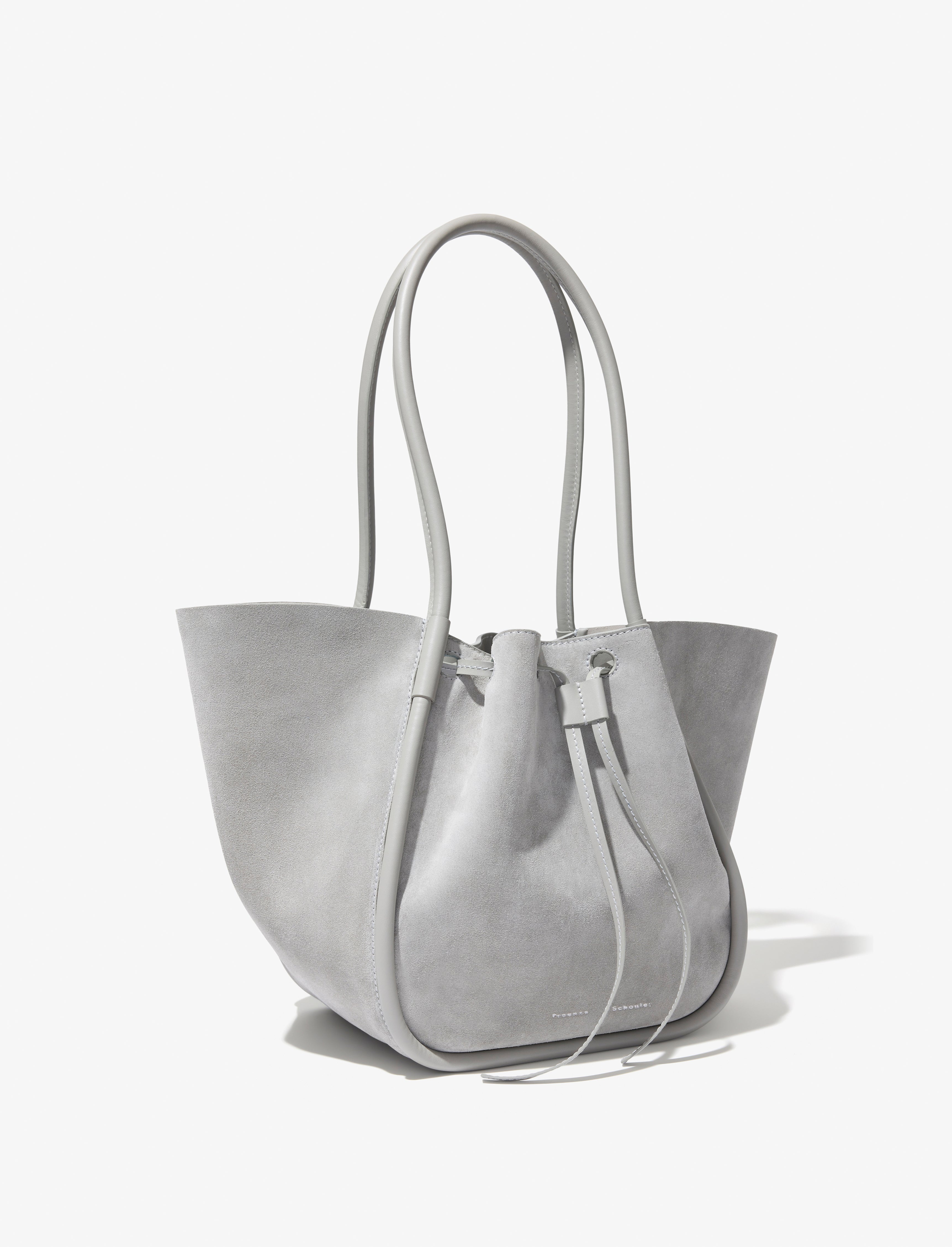 Large Ruched Tote in Suede - 2