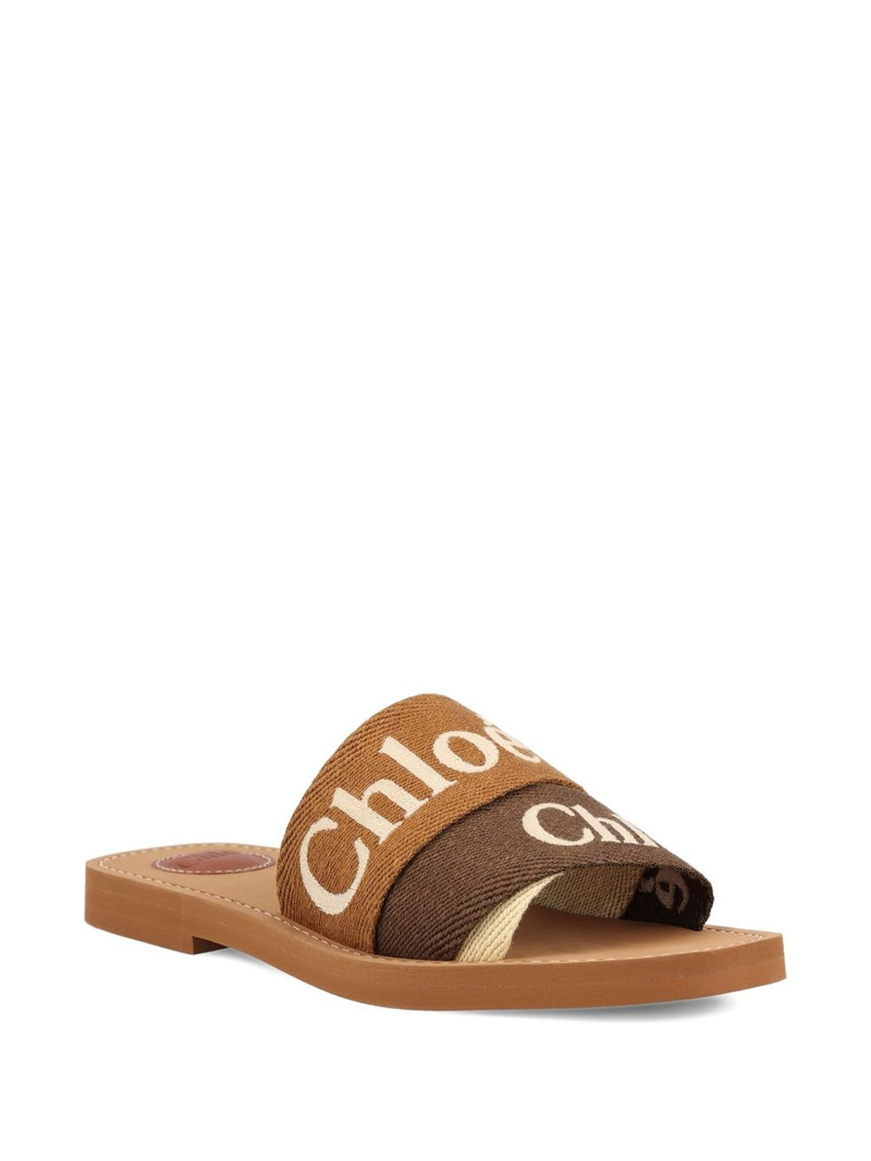 Chloé logo-print flat sandals outlook