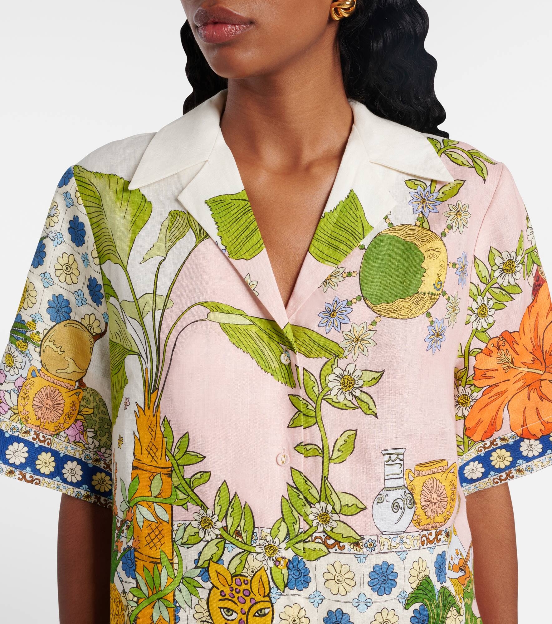 Hazel printed linen shirt - 4