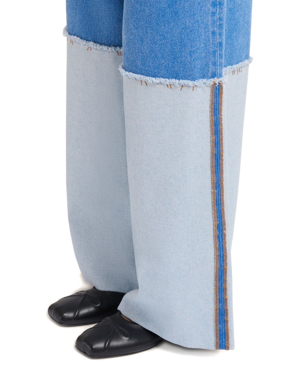 panelled jeans - 5