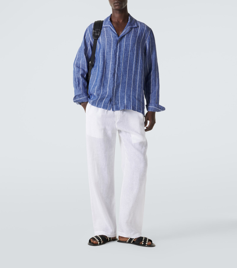ORLEBAR BROWN Sylvan striped linen shirt outlook