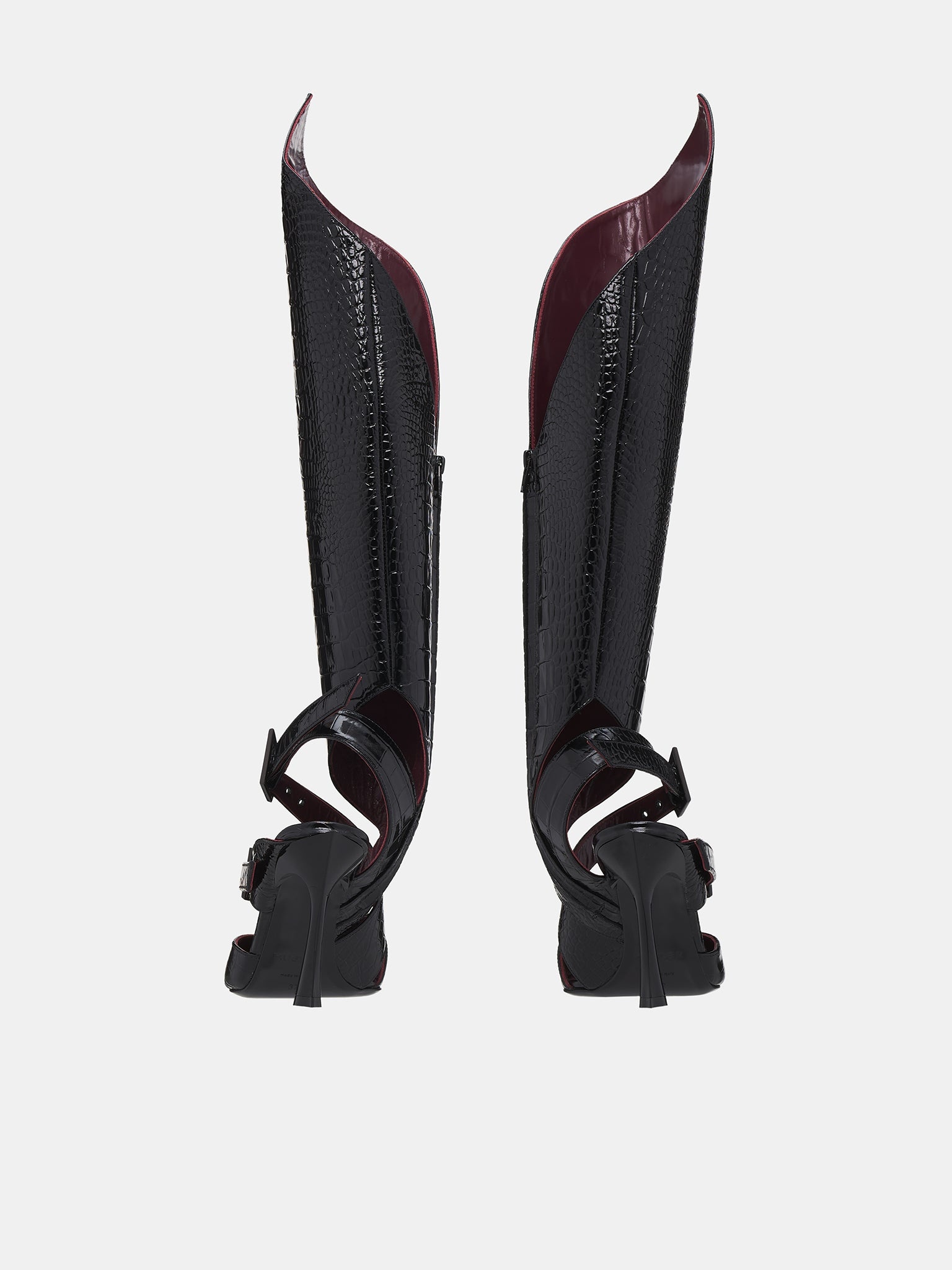 Buckled Knee High Boots - 2