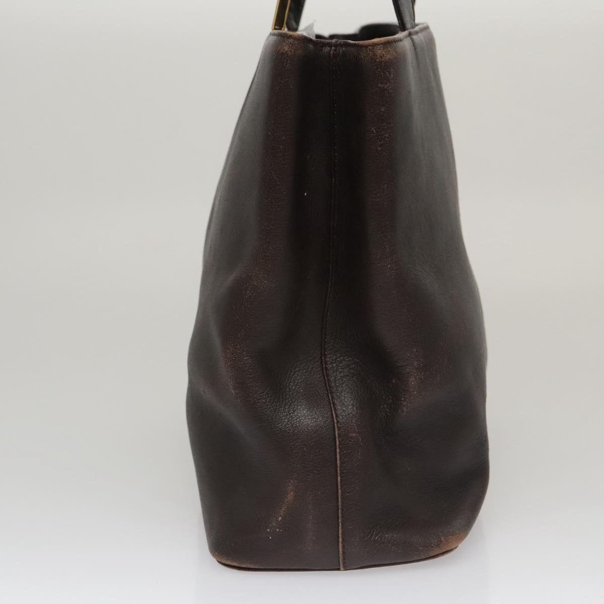 Burberry Hand Bag Leather Brown Gold - 3