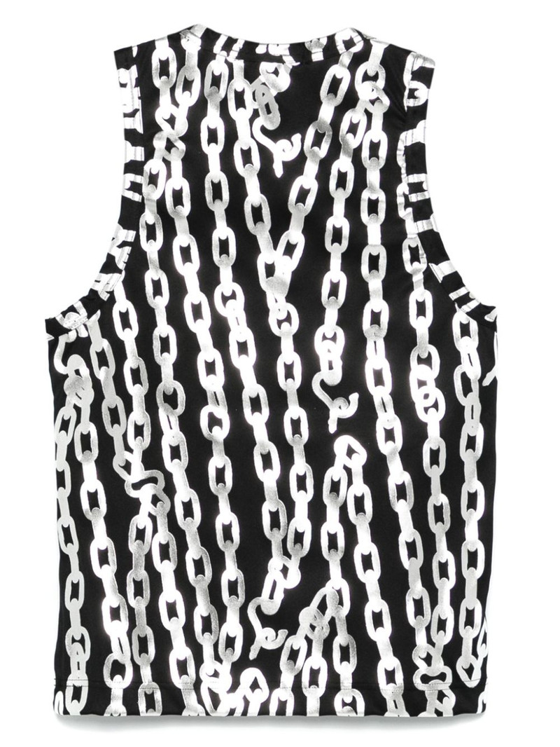 Comme Des Garçons chain-link print tank top outlook