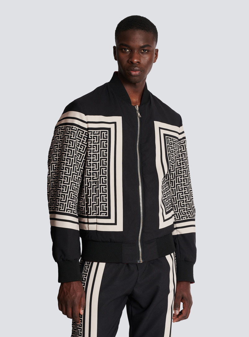 Reversible monogram and scarf bomber jacket 6