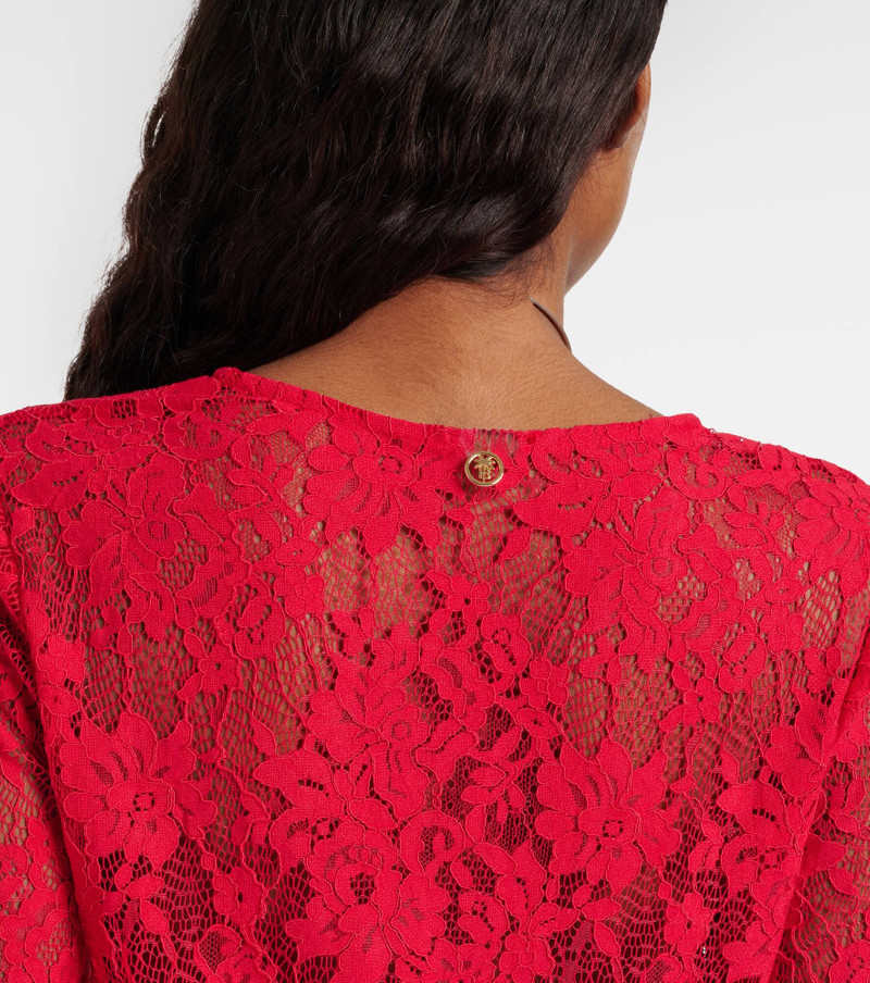 Millie cotton and brocade lace minidress 6