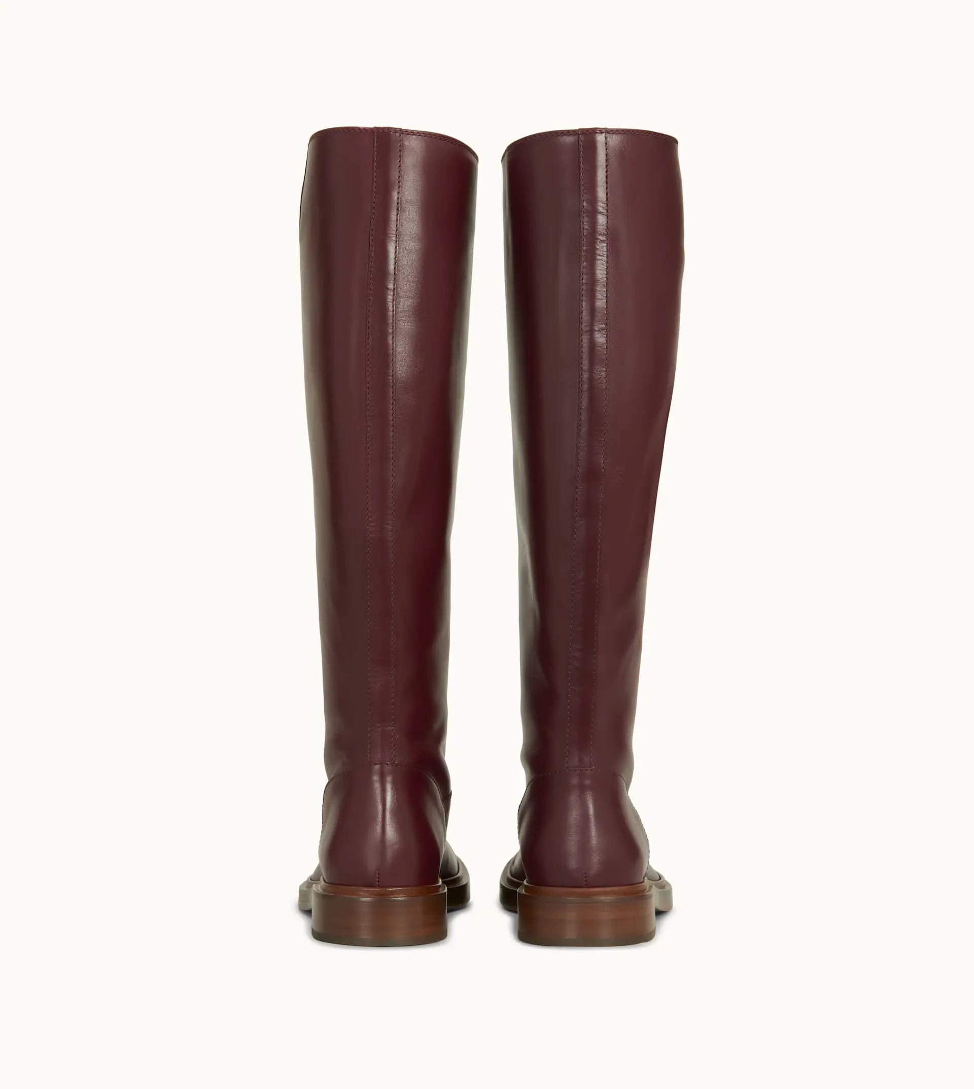 RIDING BOOTS IN LEATHER - BURGUNDY - 2
