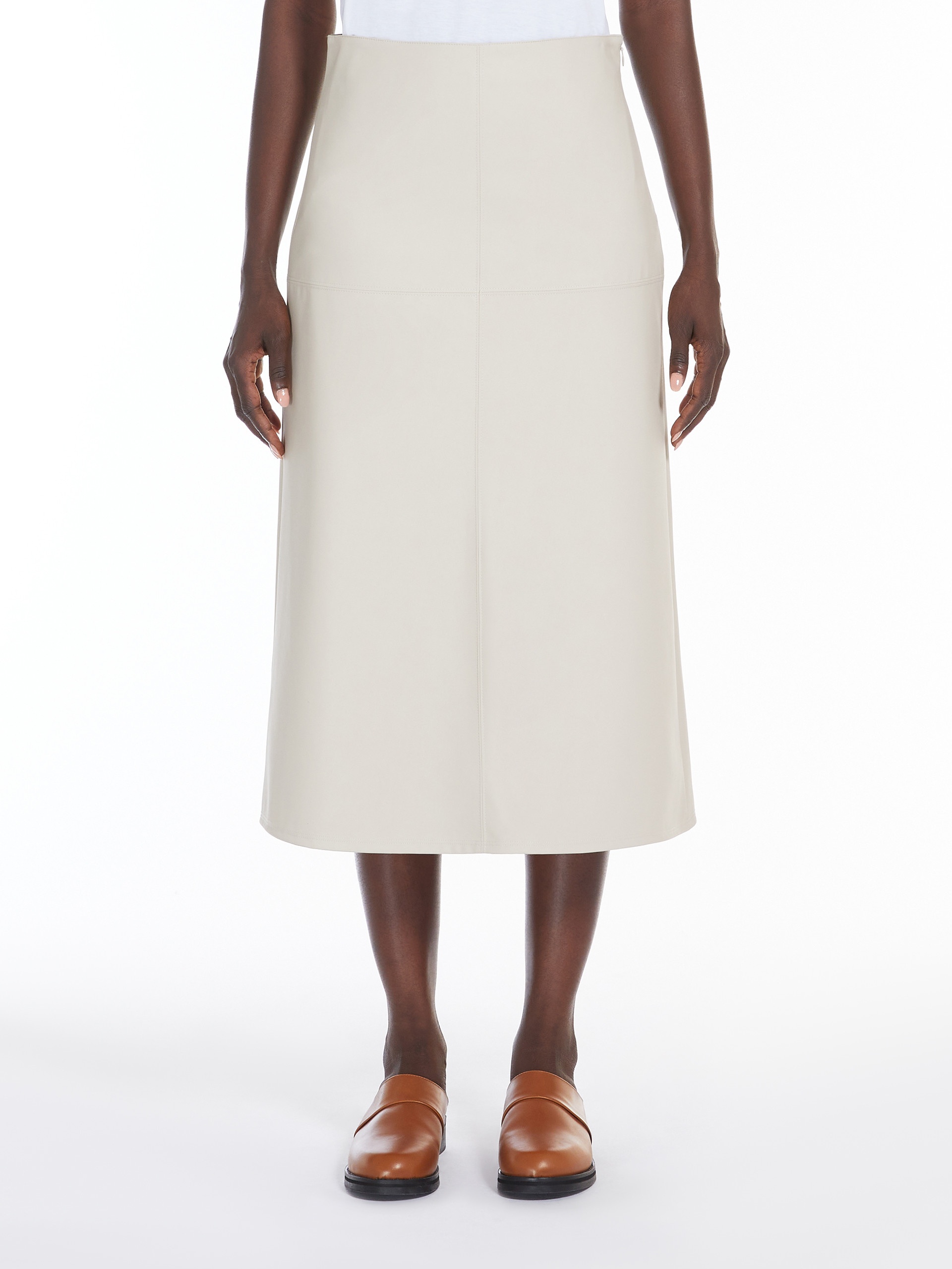 SCILLI Coated jersey skirt - 3