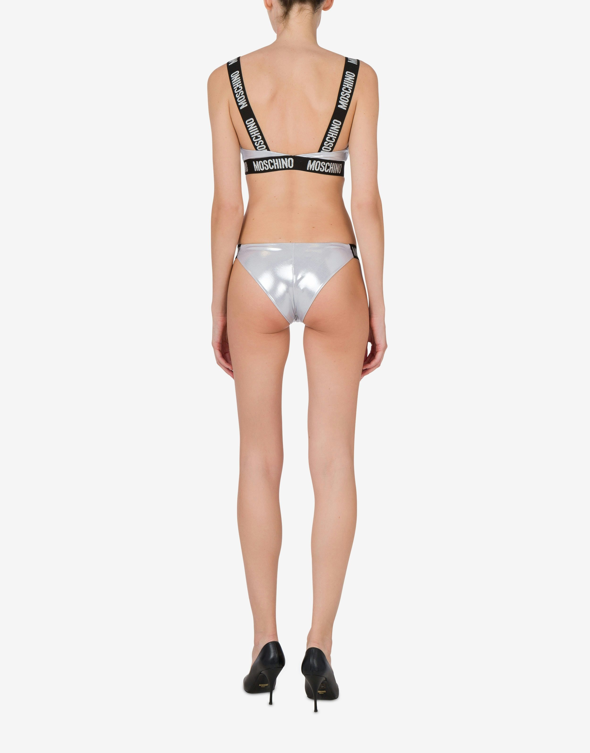 BIKINI TOP SHINY & SILVER - 3