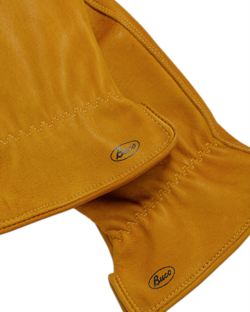 The Real McCoys BA25001 BUCO Horsehide Motorcycle Gloves Yellow outlook