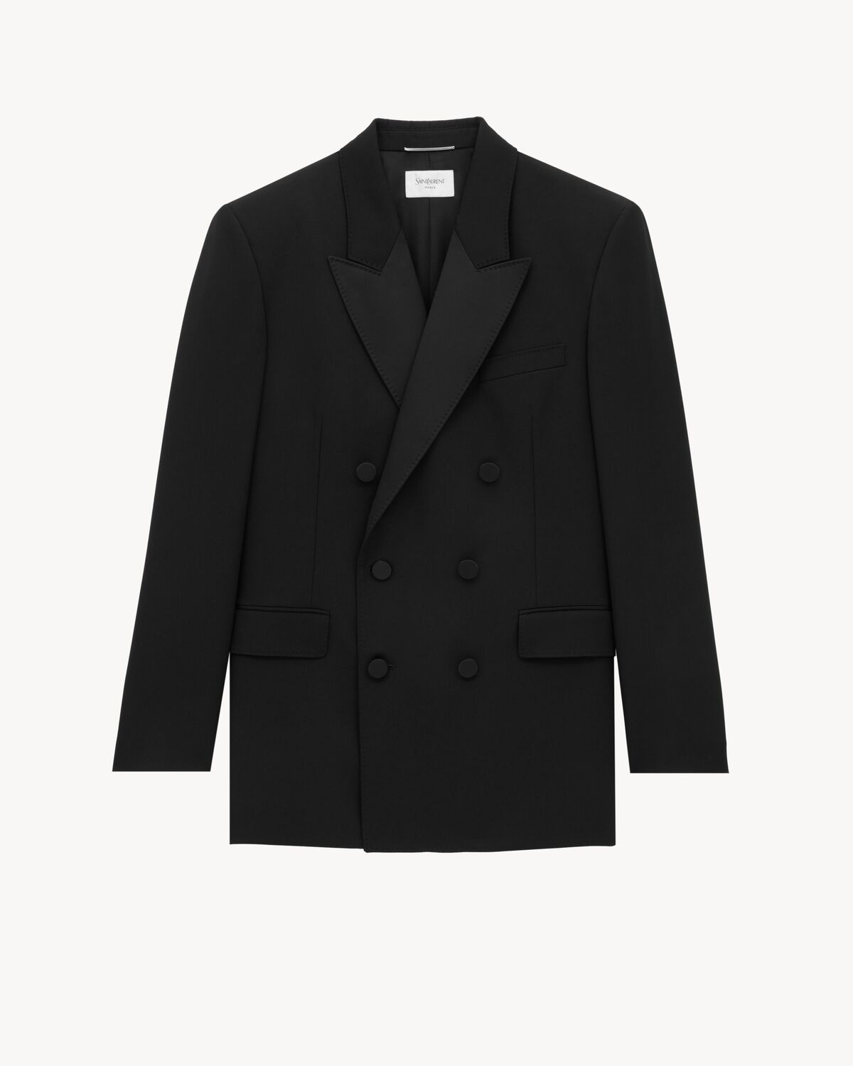 TUXEDO JACKET IN GRAIN DE POUDRE - 1