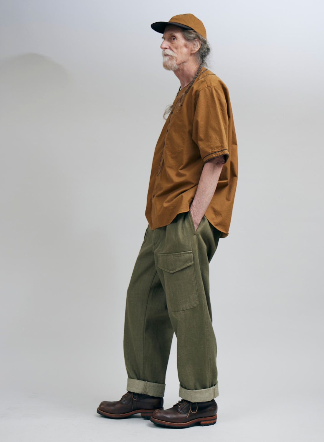 Baseball Shirt Short Sleeve Type 2 in Brown - 3