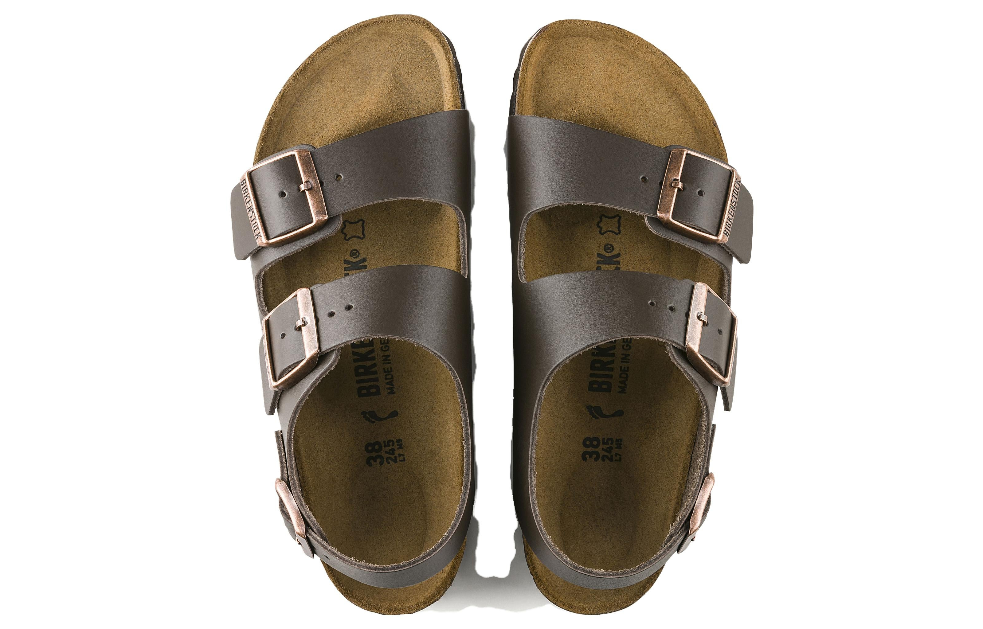 Birkenstock Milano Natural Leather Narrow Fit 'Dark Brown' 0034103 - 4