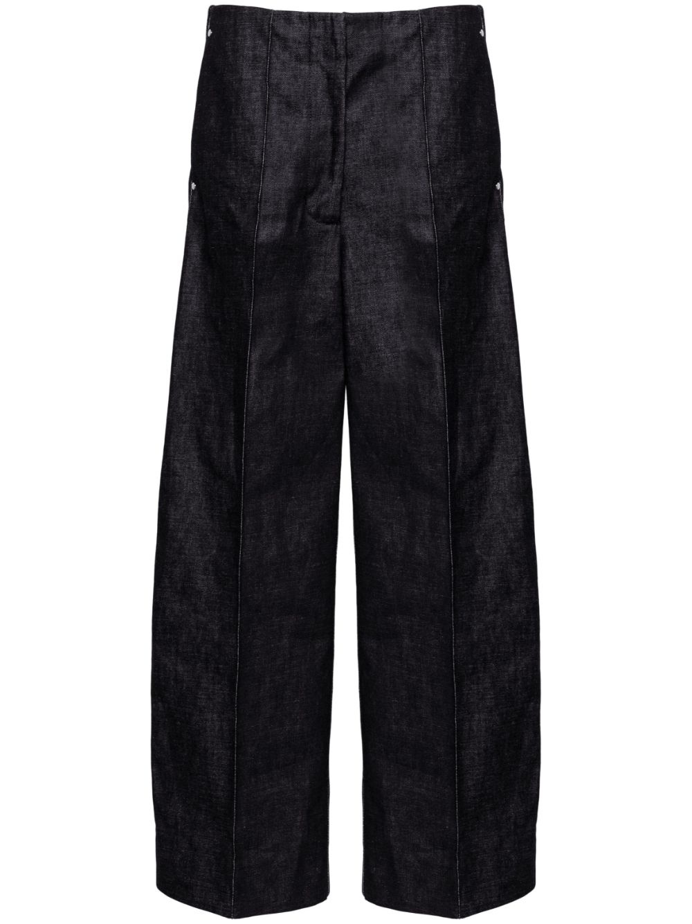 raised-seam wide jeans - 1