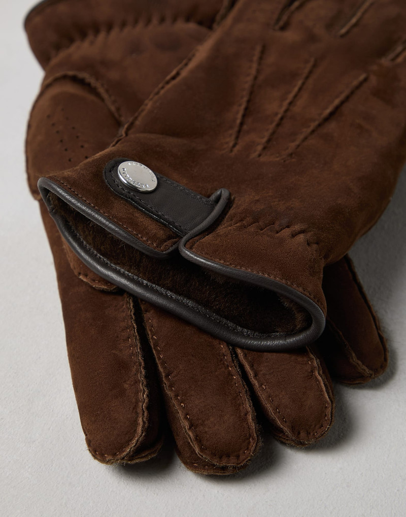 Brunello Cucinelli Suede shearling gloves outlook