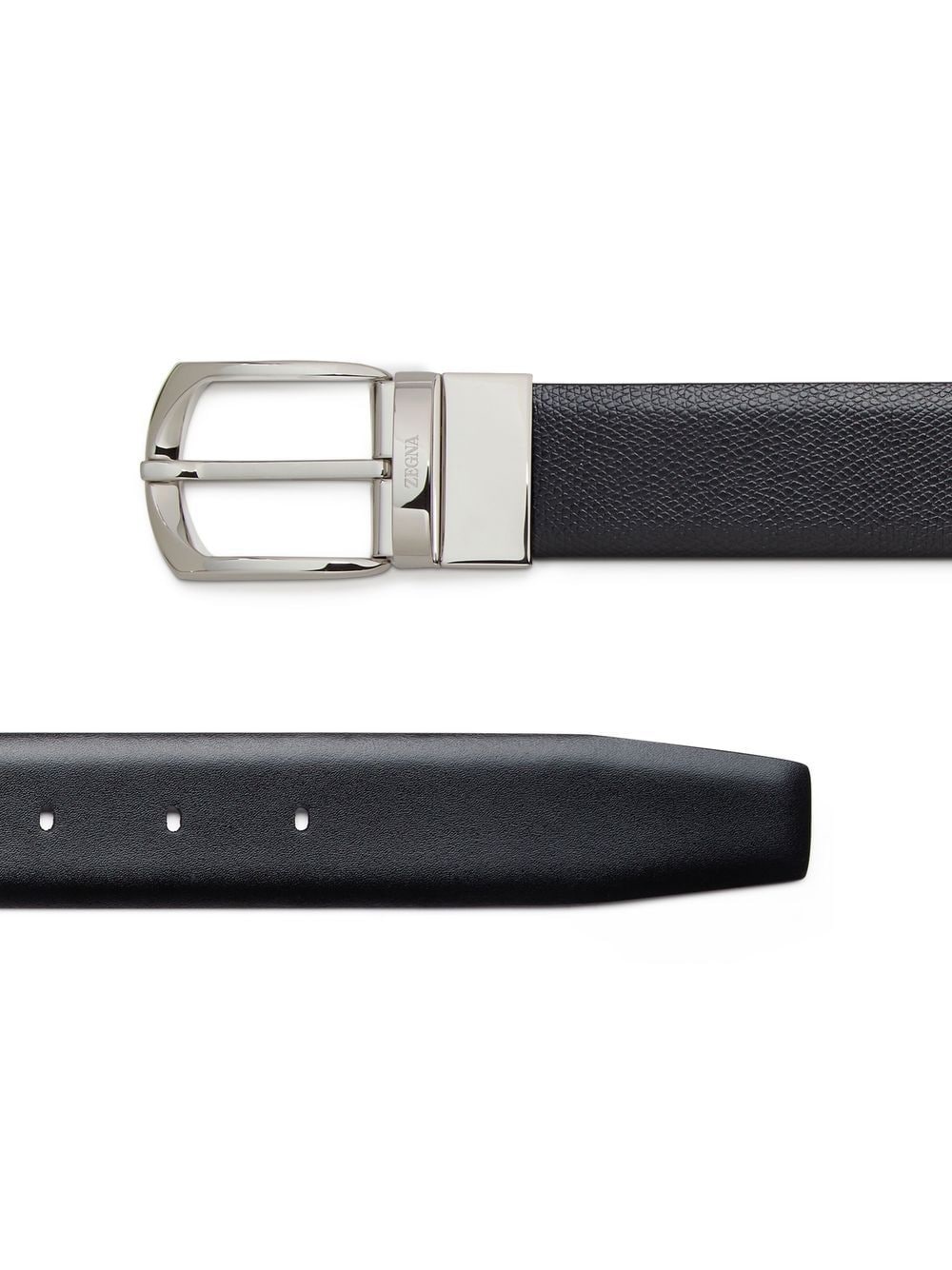 engraved logo reversible belt - 2
