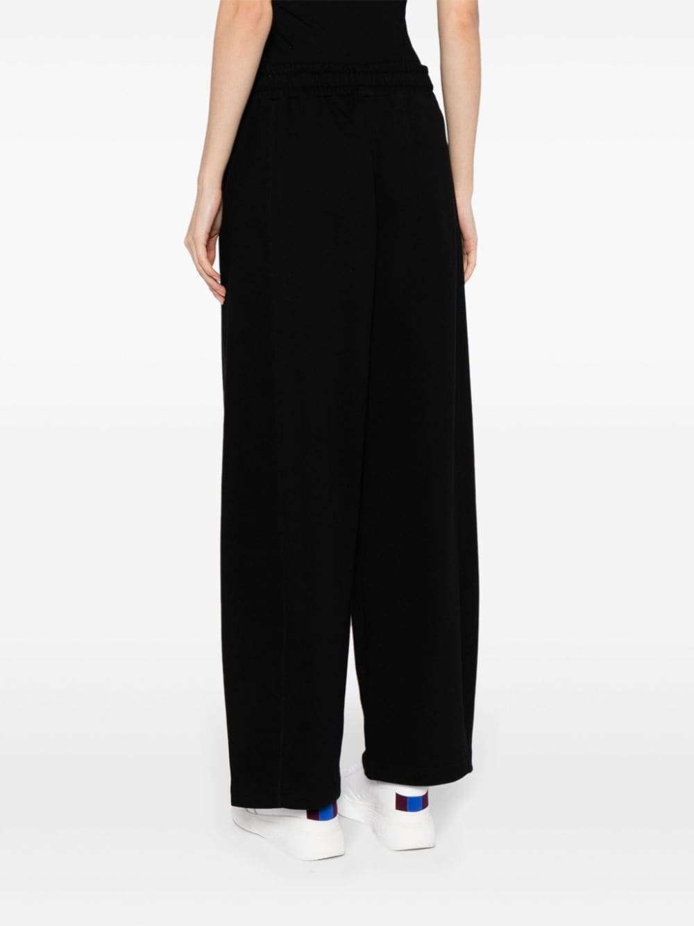 logo-patch cotton track pants - 4