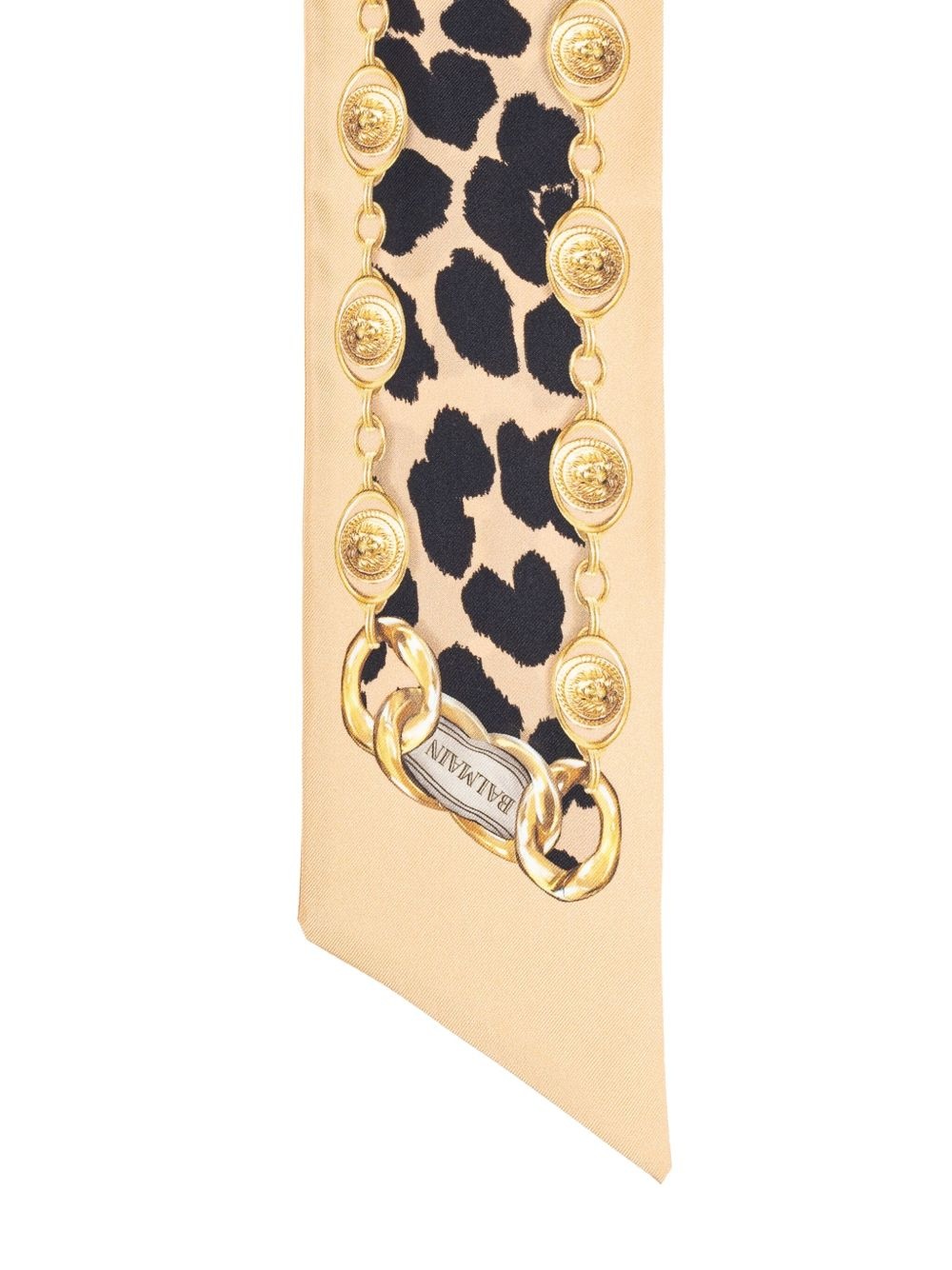 leopard-print silk scarf - 3