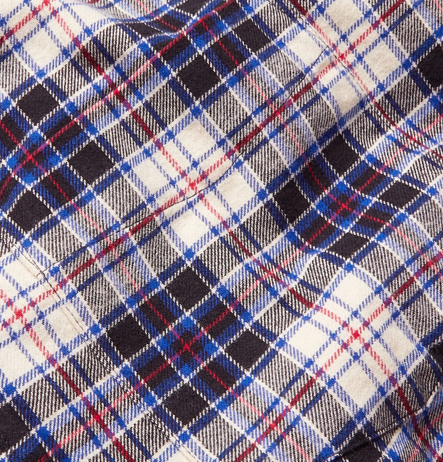 Button-Down Collar Checked Cotton-Flannel Shirt - 3