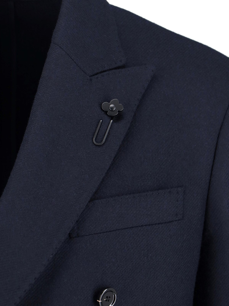LARDINI DOUBLE-BREASTED BLAZER IN WOOL AND CASHMERE BLEND outlook