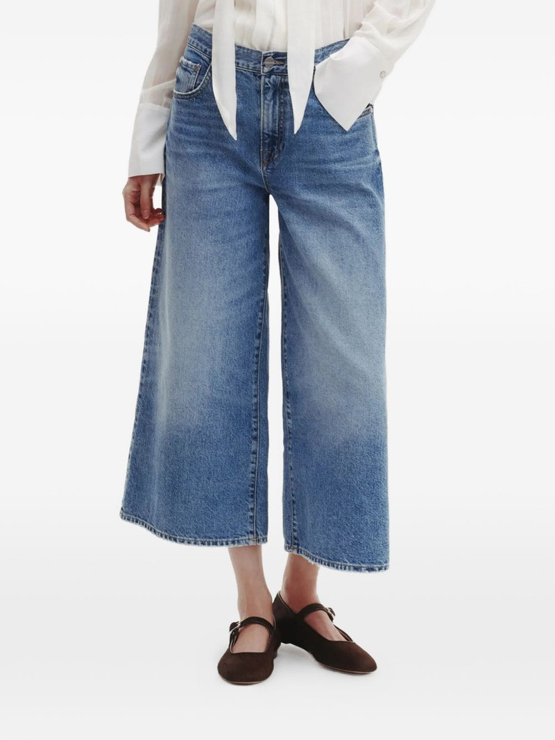 Tiny Dancer faded-wash wide-leg jeans 1