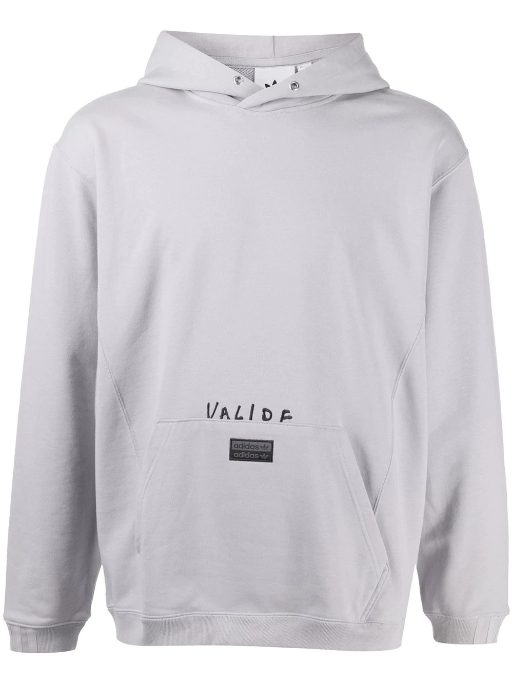 grey long-sleeve hoodie - 1