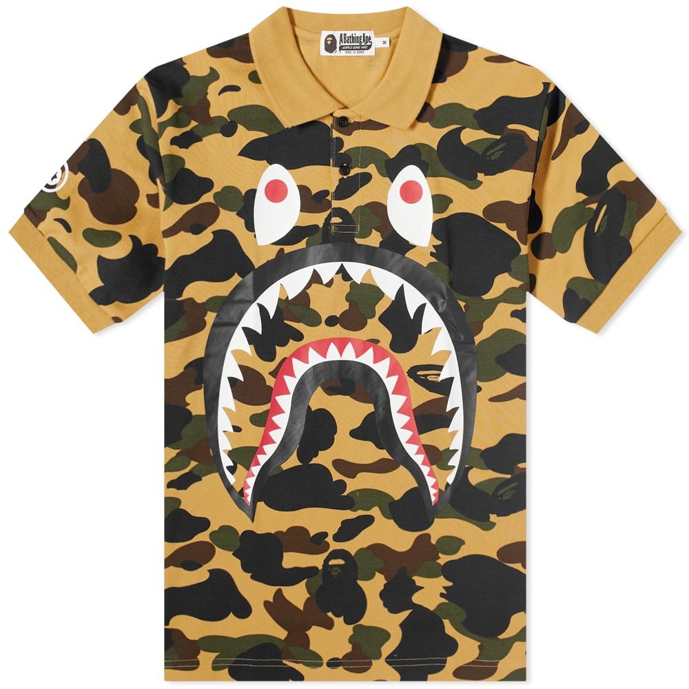 A Bathing Ape 1st Camo Shark Polo - 1